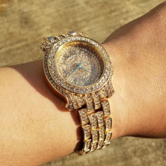 Womens Hip Hop Gold Watch main image 4